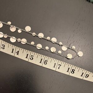 Lia Sophia Elegant Silver Disc Necklace